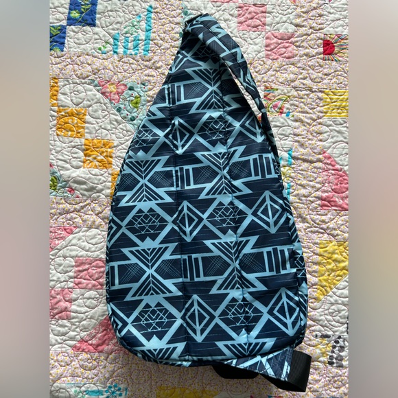 Blue Geometric Sling Bag - Picture 2 of 3